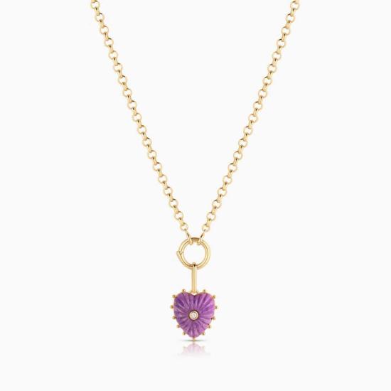  탯치 목걸이/팬던트 Thatch Isabel Purple Mica Charm - THATCH