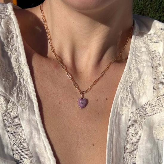  탯치 목걸이/팬던트 Thatch Isabel Purple Mica Charm - THATCH
