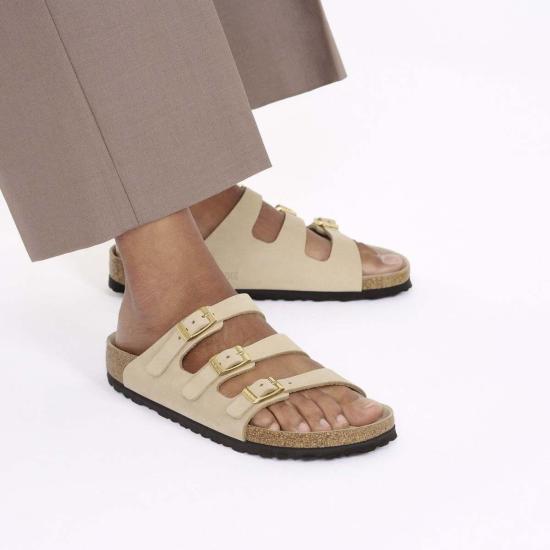  버켄스탁 샌들 플로리다 누벅 가죽 레귤러 - BIRKENSTOCK
