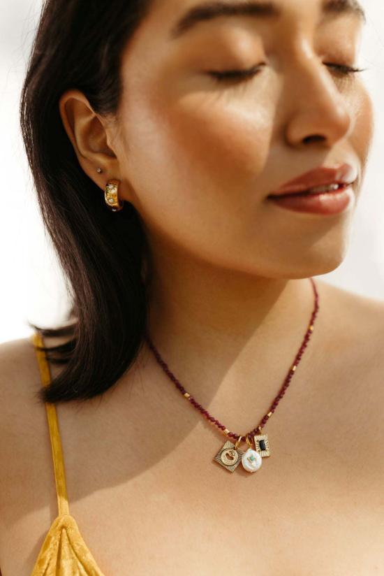 시에라 윈터 주얼리 목걸이/팬던트 애프터 아워스 펜던트 골드 베르메일/블랙 스피넬 - SIERRA WINTER JEWELRY