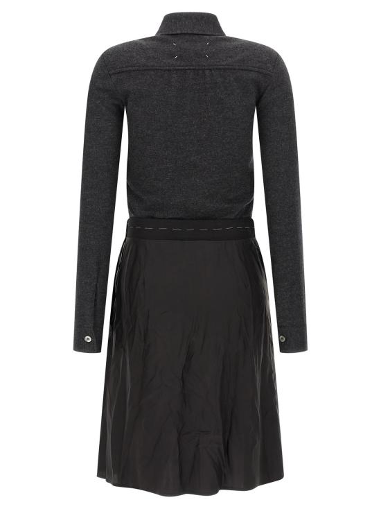  마르지엘라 미디 원피스 메종  버진 울 미디 드레스 그레이 - MAISON MARGIELA