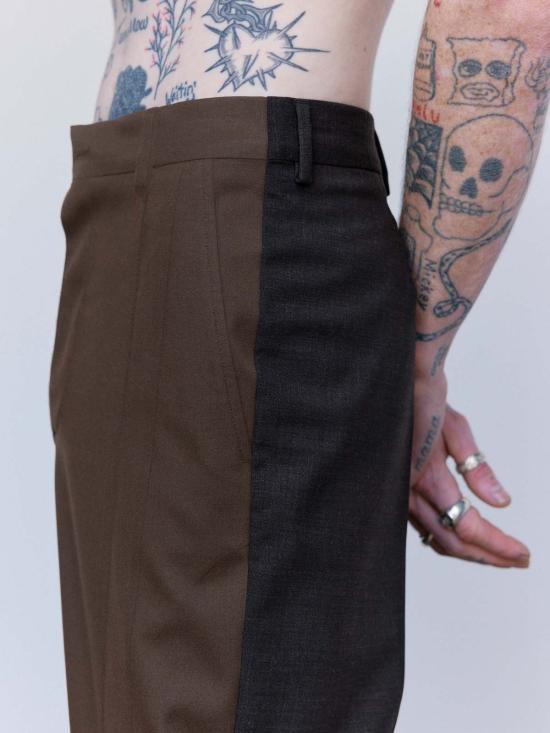  MM6 메종마르지엘라 스트레이트 팬츠 Mm6 메종 마르지엘라 울 접착 테일러드 팬츠 - MM6 MAISON MARGIELA