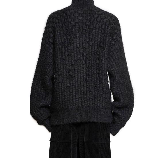 질샌더 집업 니트 질 샌더 알파카 모헤어  블랙 - JIL SANDER