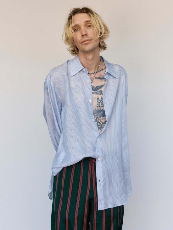  드리스 반 노튼 긴팔 셔츠 Dries Van Noten Croom Cupro 셔츠