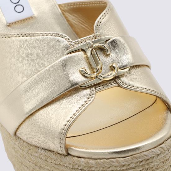 26FW 지미추 뮬/슬리퍼 LEDAWEDGE100 MJH000769 GOLD GOLD - JIMMY CHOO
