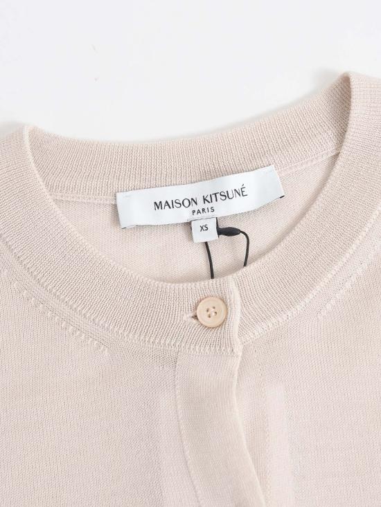  메종키츠네 베이비 폭스 패치 레귤러 가디건 MW00507KT1036 CREAM - MAISON KITSUNE