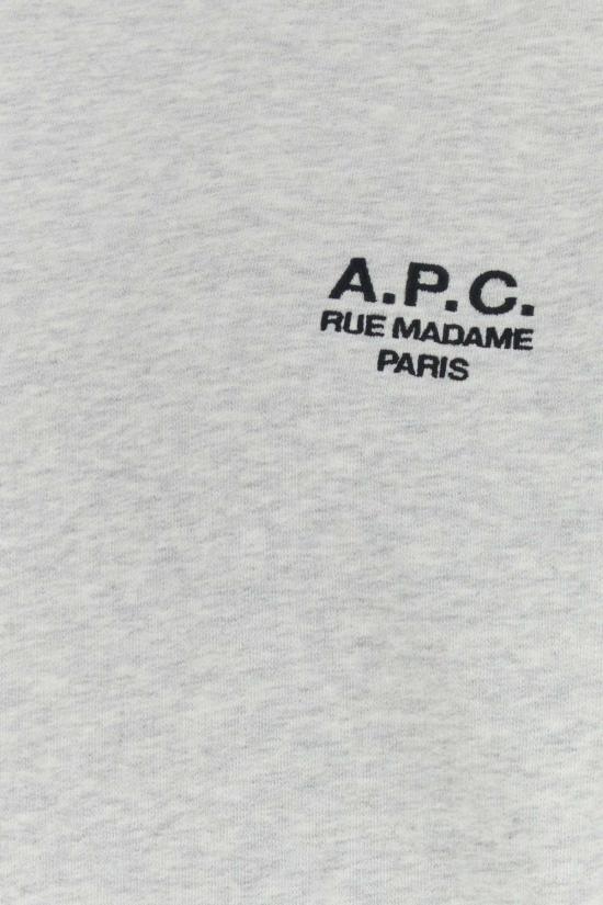  아페쎄 스웨터 A.P.C. 멜란지 라이트 그레이 스트레치 코튼 스웨트셔츠 - A.P.C.
