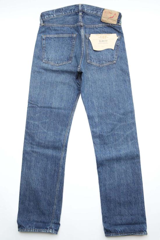  오어슬로우 데님 팬츠 Orslow 107 아이비핏 슬림진 2년 워시 - ORSLOW