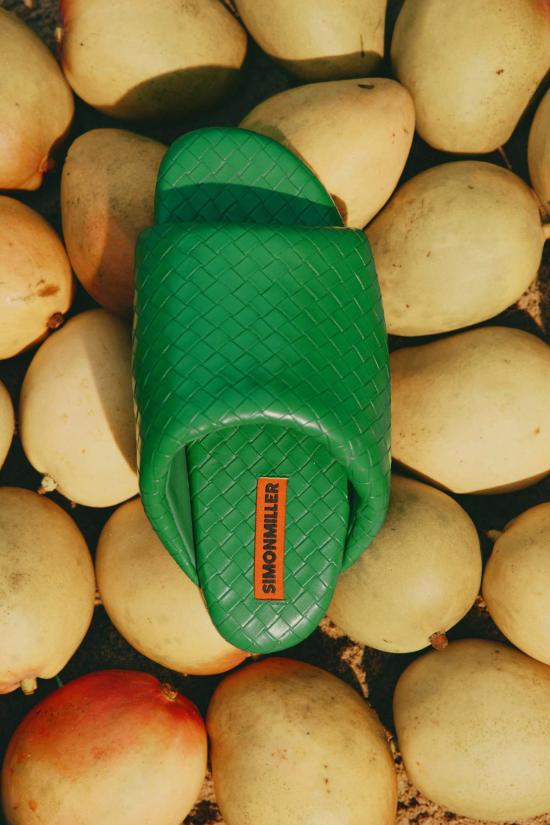  VEGAN FTW 뮬/슬리퍼 사이먼 밀러 우븐 버블 슬라이드 샌들 구미 그린 - OTHER BRANDS