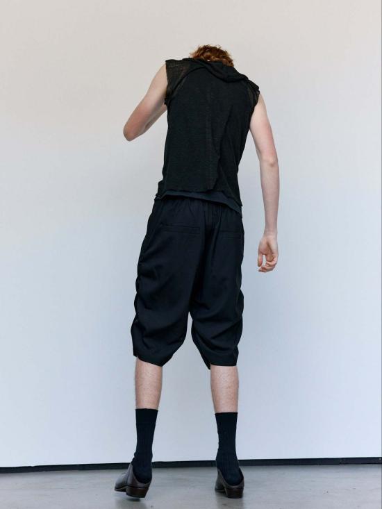  가브리엘라 콜 가먼츠 민소매 티셔츠 333번 블랙 린넨 저지 후드티 - GABRIELA COLL GARMENTS
