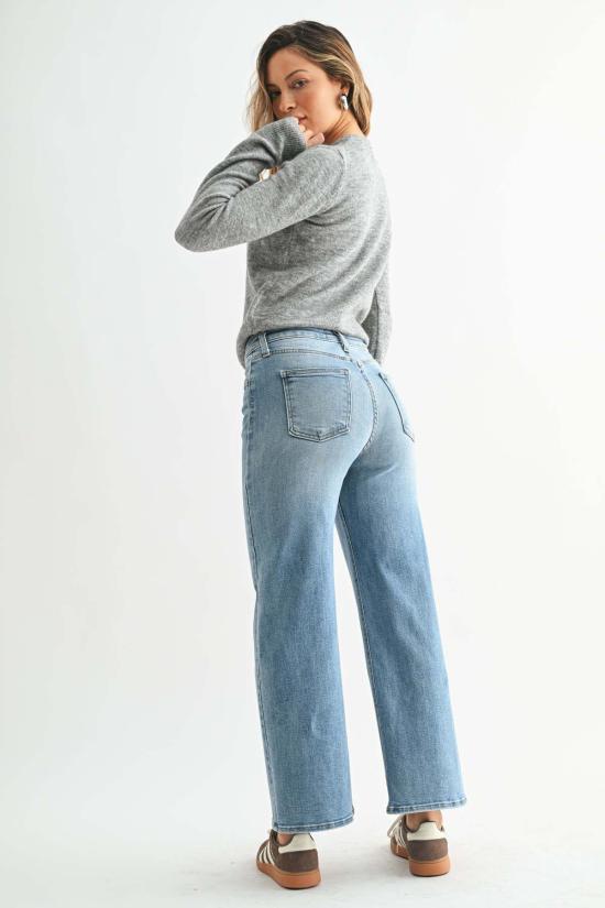  저스트 블랙 데님 스트레이트 팬츠 BP239J BLUE - JUST BLACK DENIM