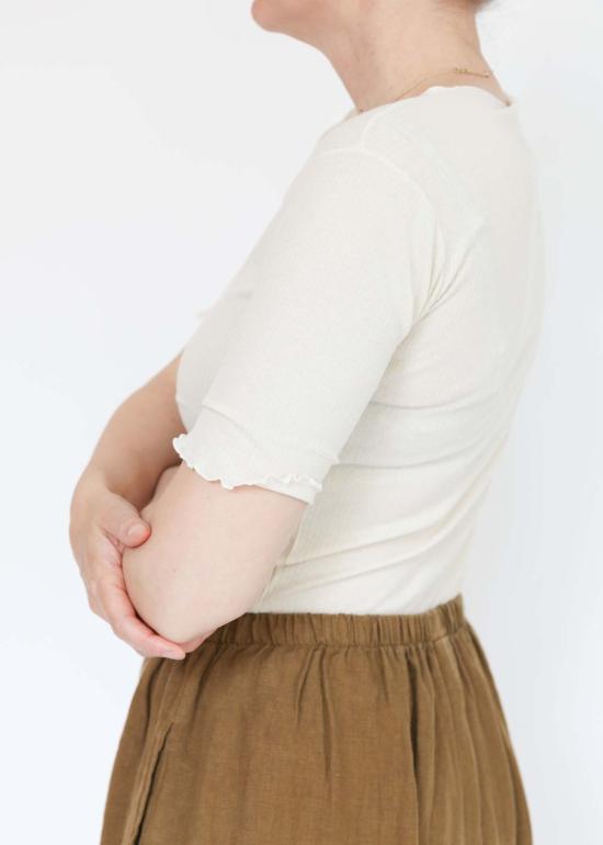  베이스레인지 긴팔 티셔츠 파마 3/4 티 - BASERANGE