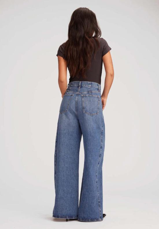  에티카 데님 팬츠 ética Hanna Split Leg Barrel Jeans Gold Rush - ETICA