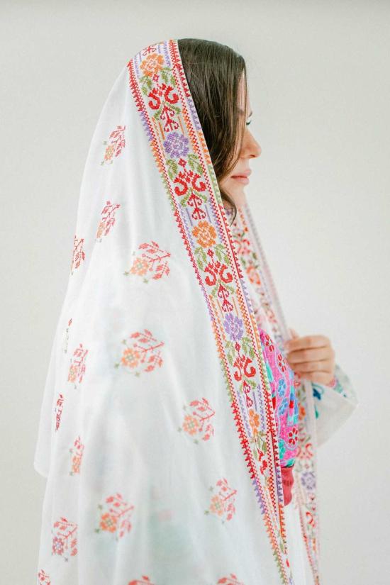  디라 머플러/스카프 전통 자수 팔레스타인 머리 장식 숄