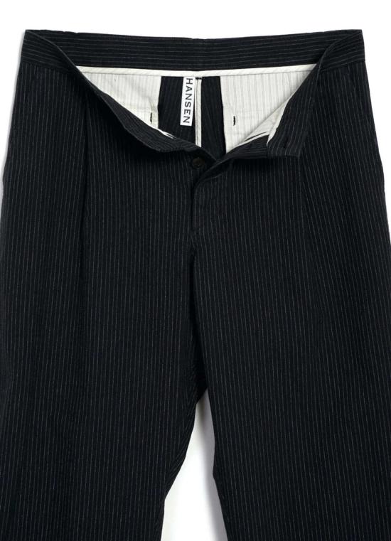  한센 가먼츠 스트레이트 팬츠 수네 트라우저 블랙 핀 - HANSEN GARMENTS