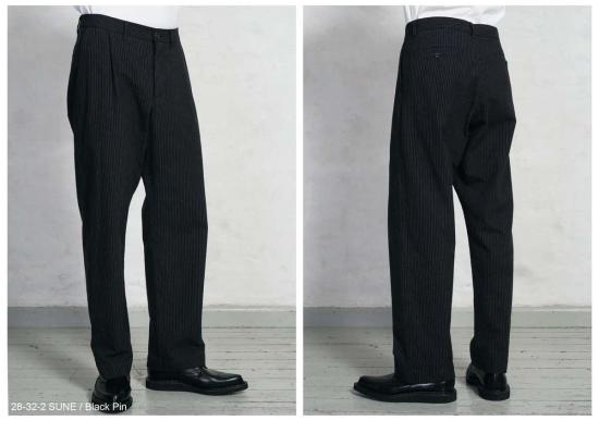  한센 가먼츠 스트레이트 팬츠 수네 트라우저 블랙 핀 - HANSEN GARMENTS
