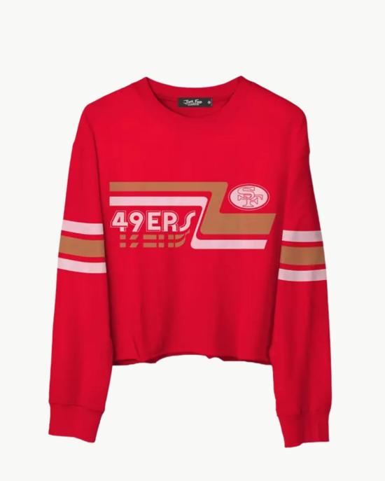  정크푸드 스웨터 정크 푸드 49ers 레트로 크롭  리코리스