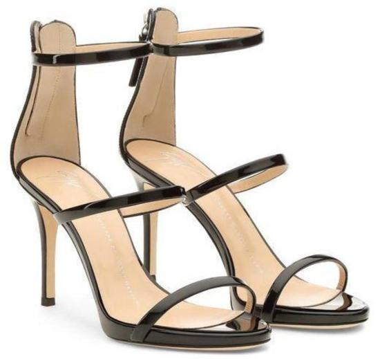  쥬세페자노티 샌들 주세페 자노티 하모니 90mm 쓰리 스트랩  블랙 - GIUSEPPE ZANOTTI