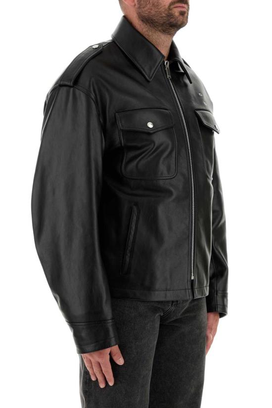 알렉산더 맥퀸 가죽 자켓 가죽 재킷 블랙 - ALEXANDER MCQUEEN