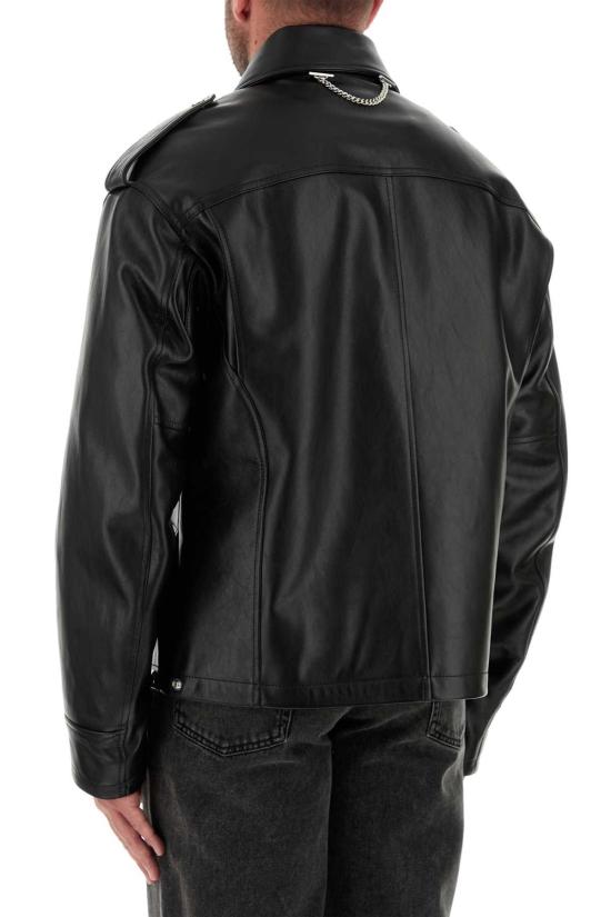  알렉산더 맥퀸 가죽 자켓 가죽 재킷 블랙 - ALEXANDER MCQUEEN