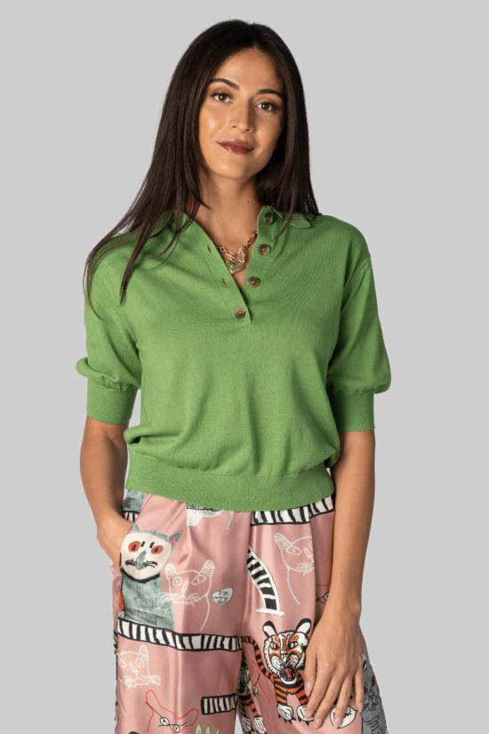  어피스 어파트 블라우스 Apiece Apart Oda Jardin Polo Top Jardin