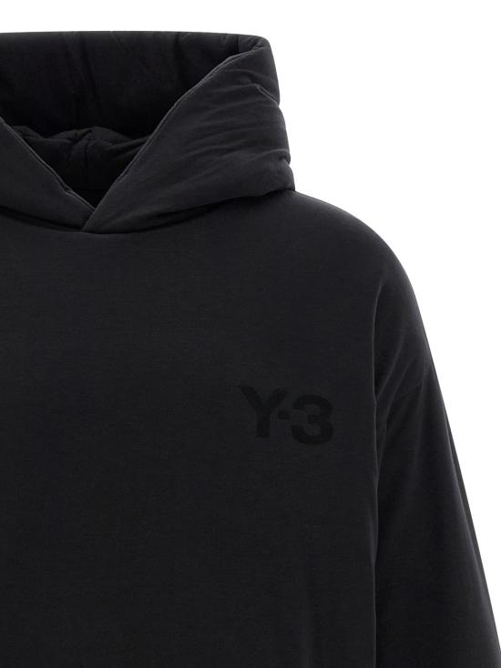  와이쓰리 후드 티셔츠 Y 3 라이오셀 스웨트셔츠 블랙 - Y-3