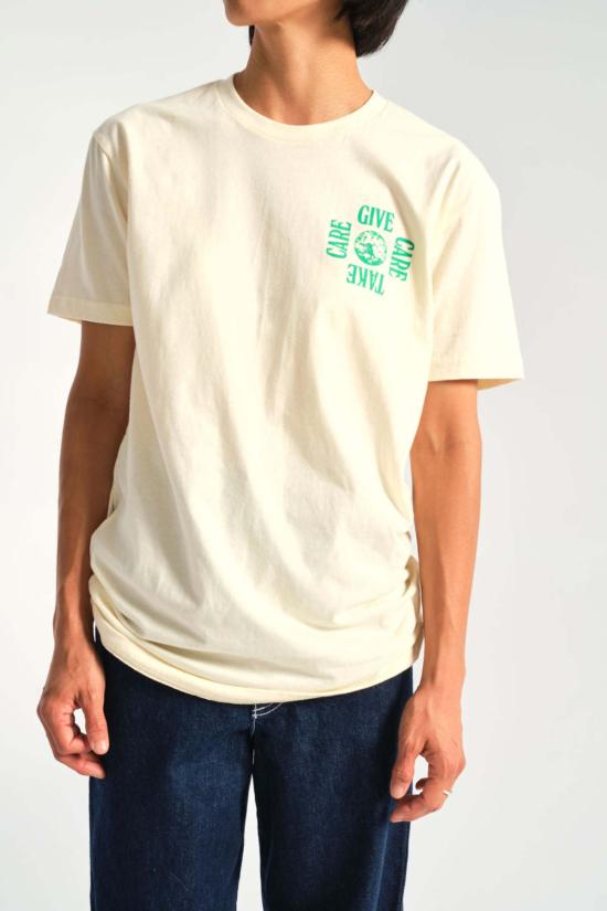  RSG 반팔 티셔츠 Give Care Take Care 티셔츠 오프화이트 - OTHER BRANDS
