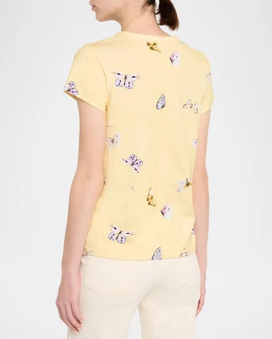  랙앤본 반팔 티셔츠 Rag & Bone All Over Tammy Butterfly Tee Butter Multi - RAG & BONE