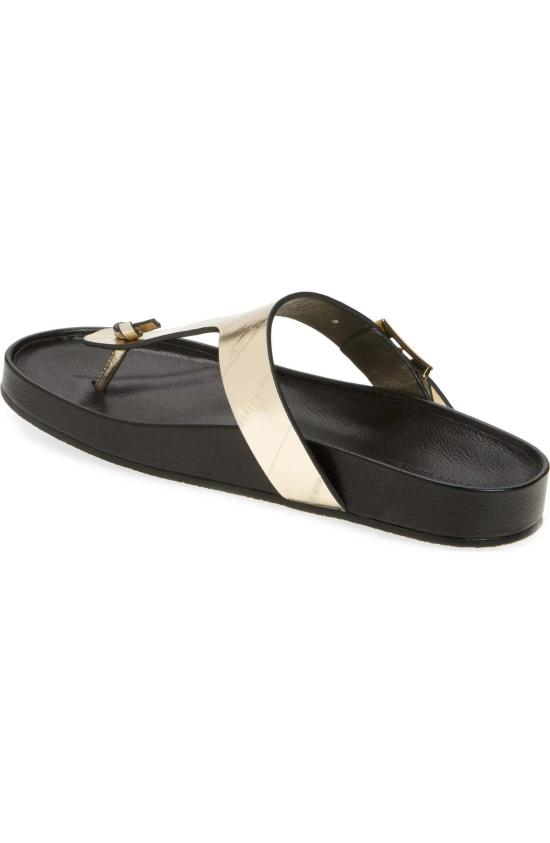  토리버치 샌들 멜로우 통  스파크 골드/퍼펙트 블랙 - TORY BURCH