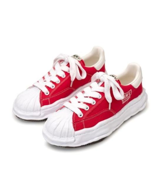  메종 미하라 야스히로 블레이키 OG 솔 캔버스 로우탑 스니커즈 A08FW735 RED