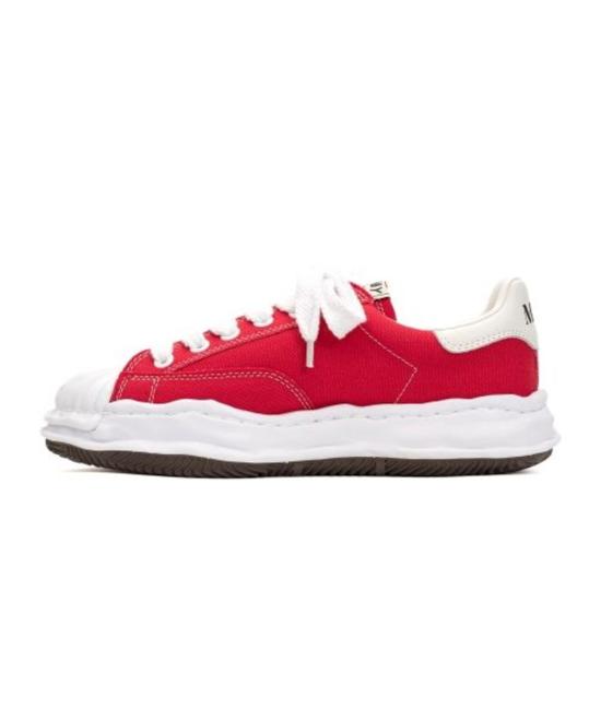  메종 미하라 야스히로 블레이키 OG 솔 캔버스 로우탑 스니커즈 A08FW735 RED - MAISON MIHARA YASUHIRO