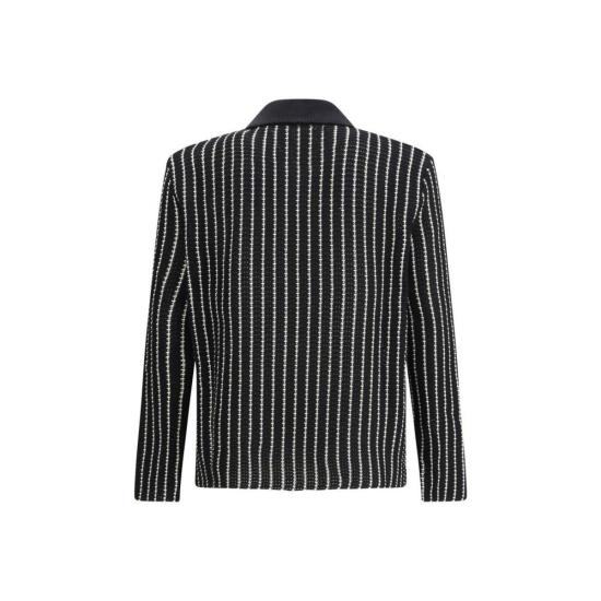 26SS 질샌더 집업 니트 질 샌더 자수 크로셰  블랙 - JIL SANDER