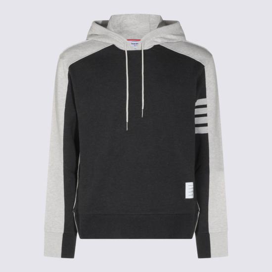 26FW 톰브라운 후드 티셔츠 MJT579A 00535949 DARK GREY PALE GREY