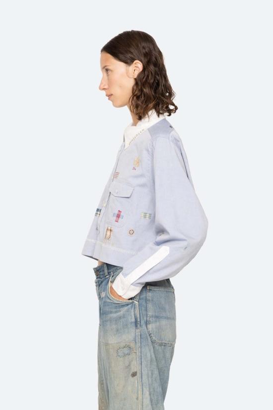  씨뉴욕 블라우스 Sea Ny Claira L/S 셔츠 탑 블루 - SEA NY