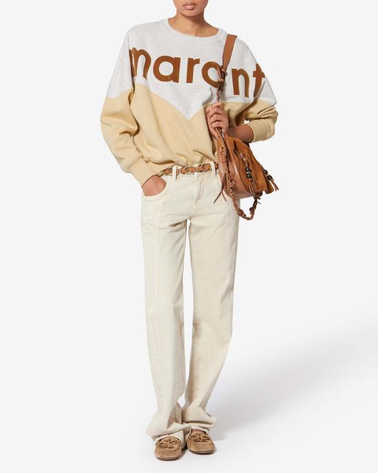  이자벨마랑 스웨터 이자벨 마랑 휴스턴 스웨트셔츠 라이트 오커 - ISABEL MARANT