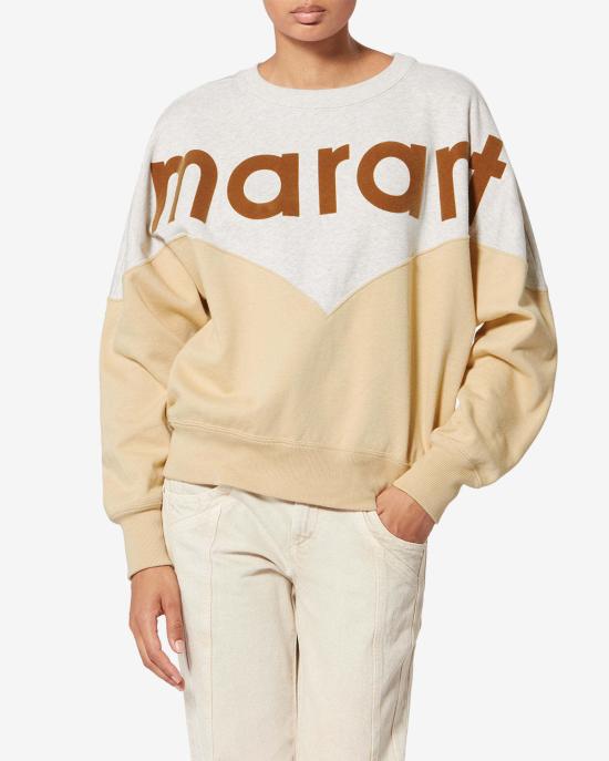  이자벨마랑 스웨터 이자벨 마랑 휴스턴 스웨트셔츠 라이트 오커 - ISABEL MARANT