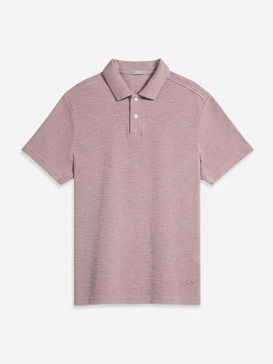  오엔에스 폴로 티셔츠 O.N.S 베넷 슬럽 와플 폴로 - O.N.S
