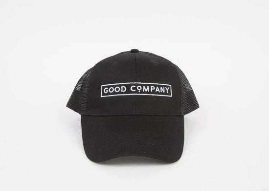  굿 컴퍼니 모자 트럭커 캡 블랙/화이트 - GOOD COMPANY
