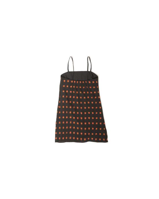  론 숏 원피스 Lwn Neri Slip Flame Pixel Handloom Ikat Dress - LWN