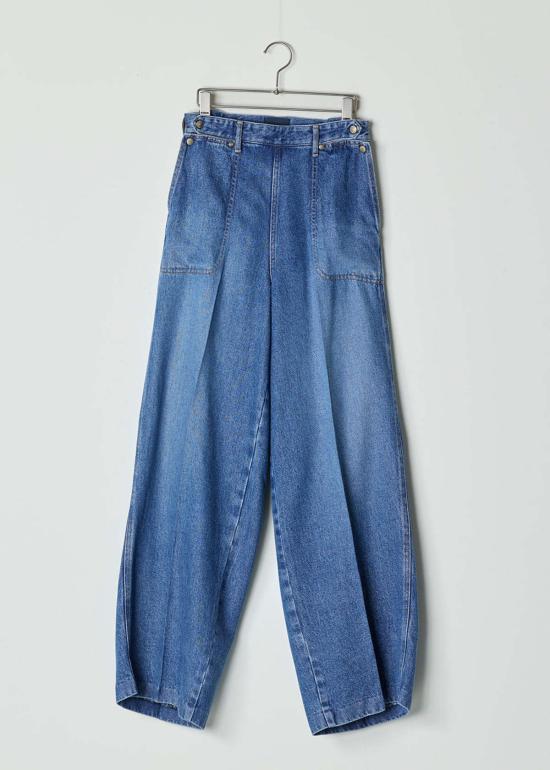  Serge Denim 스트레이트 팬츠 Serge 데님 사이드 지퍼 팬츠 소프트 빈티지 블루