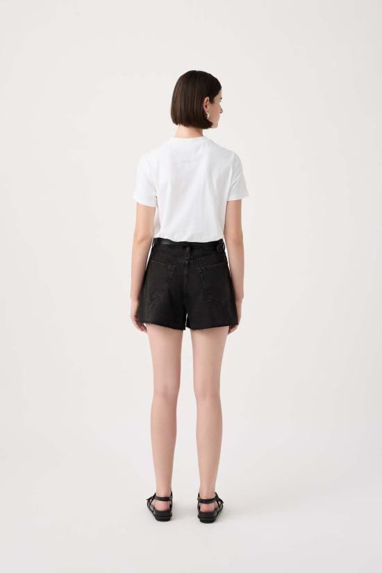  아웃랜드 데님 데님 숏팬츠 애니 하이 클래식 숏 에이지드 블랙 - OUTLAND DENIM