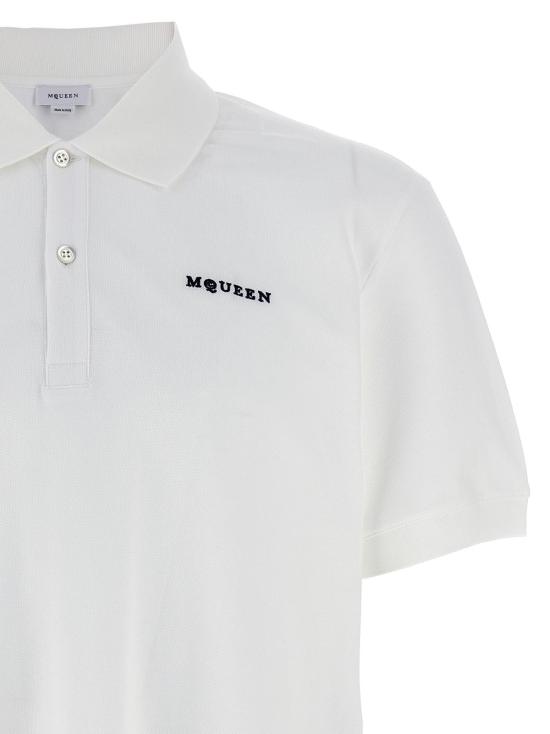  알렉산더 맥퀸 폴로 티셔츠 코튼 폴로 셔츠 - ALEXANDER MCQUEEN