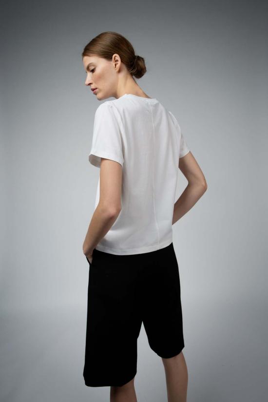  산티클레르 반팔 티셔츠 산티클러 마그다 오가닉 코튼 번들 브이넥 티셔츠 블랙/화이트 - SANTICLER