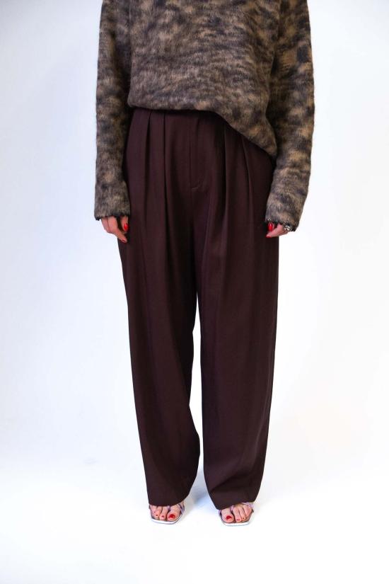  노미아 스트레이트 팬츠 와이드 레그 플리츠 팬츠 - NOMIA