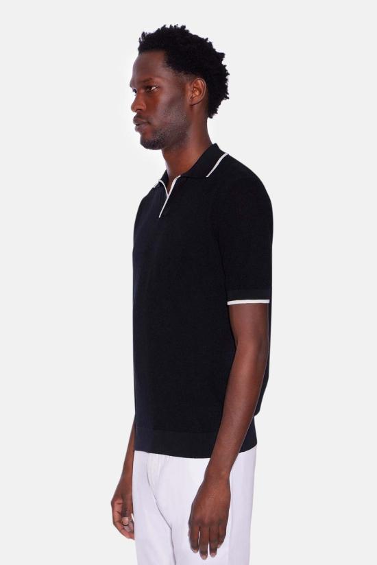  필리포 드 로렌티스 폴로 티셔츠 PL1MCSK BLACK WHITE - FILIPPO DE LAURENTIIS