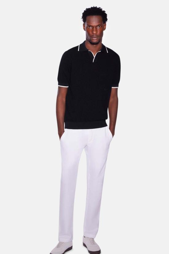  필리포 드 로렌티스 폴로 티셔츠 PL1MCSK BLACK WHITE - FILIPPO DE LAURENTIIS