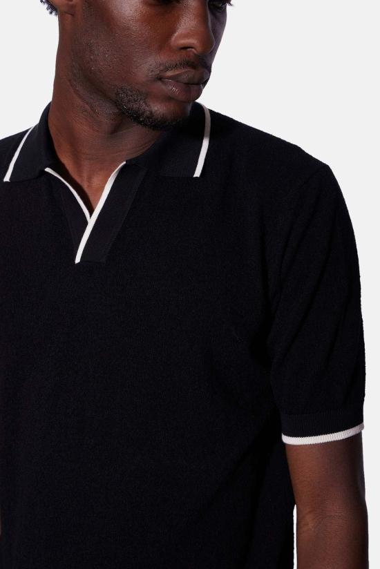  필리포 드 로렌티스 폴로 티셔츠 PL1MCSK BLACK WHITE - FILIPPO DE LAURENTIIS
