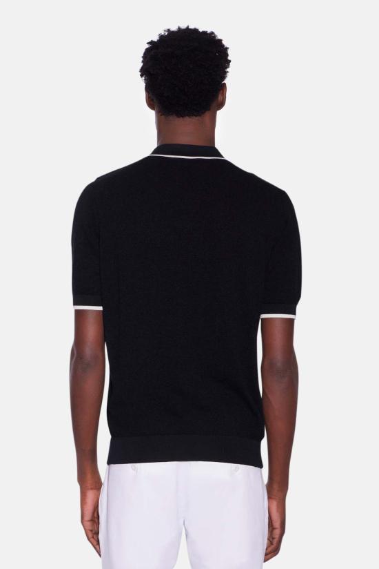  필리포 드 로렌티스 폴로 티셔츠 PL1MCSK BLACK WHITE - FILIPPO DE LAURENTIIS