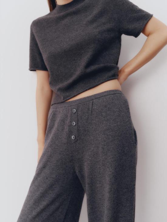  올 마이 러브 스트레이트 팬츠 All My Love Kayla Pants Charcoal - ALL MY LOVE