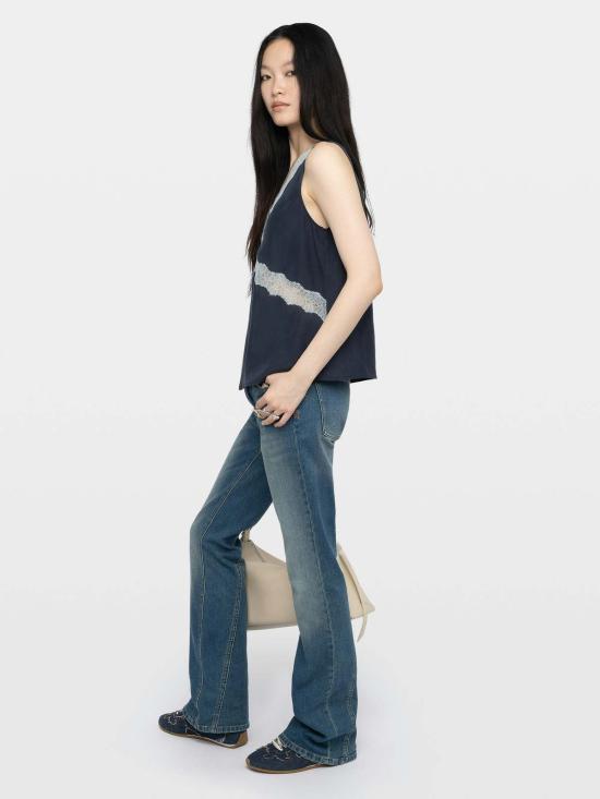  자딕앤볼테르 블라우스 Zadig & Voltaire Tasao 실크 캐미솔 앙크르 - ZADIG & VOLTAIRE